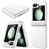 JETech Case for Samsung Galaxy Z Flip 5 2023 with Hinge Protection, Heavy Duty Rugged Protective Hard PC Phone Cover, Anti-Fingerprint Matte Finish (White)